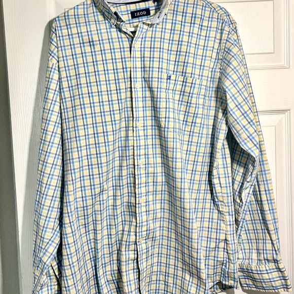 Izod Other - IZOD Men's Blue and Yellow Plaid Shirt